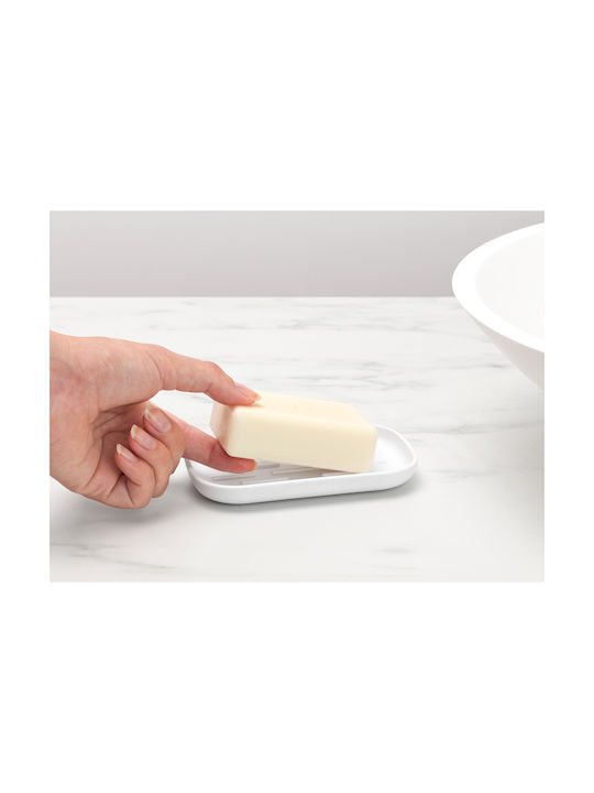 Brabantia Metallic Soap Dish Countertop White