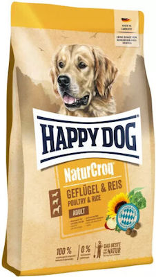 Happy Dog NaturCroq Adult 4kg Trockenfutter für erwachsene Hunde mit Geflügel und Reis