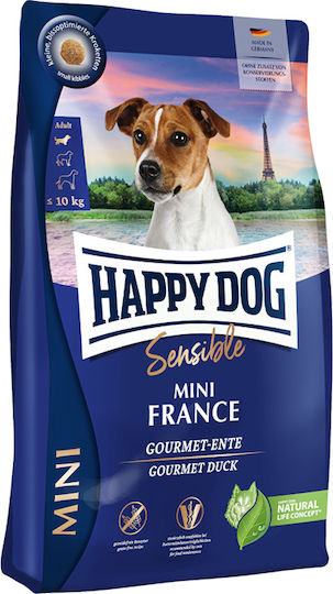 Happy Dog Mini France 4kg Dry Food Grain-Free for Adult Small Breed Dogs with Duck