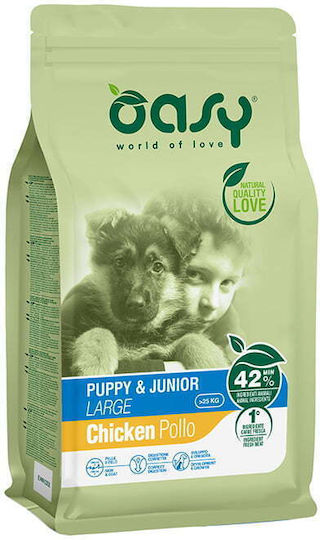 Oasy World Of Love 3kg Dry Food for Large Breed Puppies with Chicken