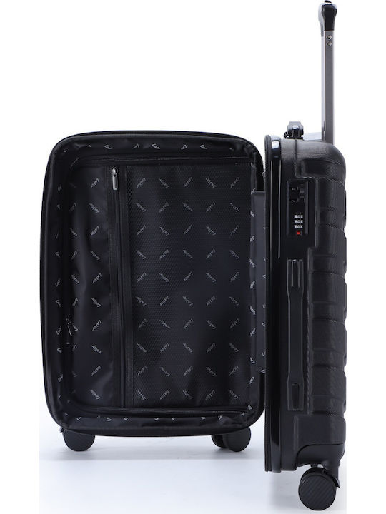 Lavor Cabin Travel Suitcase Hard Black with 4 Wheels Height 55cm 1-602