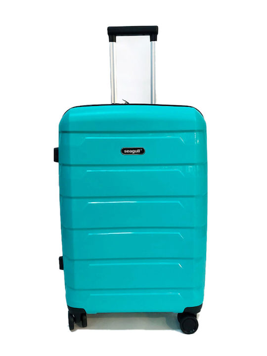 Diplomat Seagull Cabin Travel Suitcase Hard Turquoise with 4 Wheels Height 52cm SG180