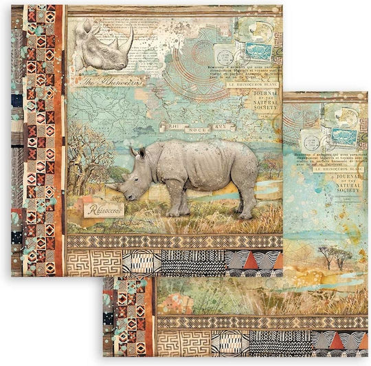 Stamperia Savana Scrapbooking Beidseitig 190gr/m² 10 Blätter 10Stück SBBL103