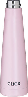 Click Flasche Thermosflasche Rostfreier Stahl Rosa 450ml