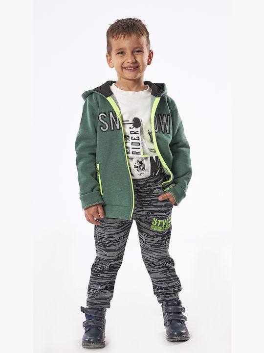 Hashtag Kids Sweatpants Set Green 3pcs