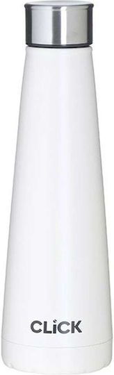 Click Flasche Thermosflasche Rostfreier Stahl 450ml Weiß