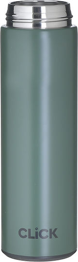 Click Flasche Thermosflasche Rostfreier Stahl 450ml Dark Green