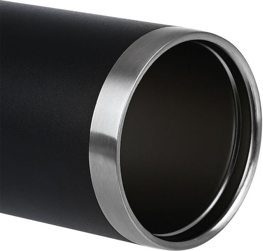 Estia Travel Chug Save The Aegean Recyclable Thermos Bottle Stainless Steel BPA Free 500ml Midnight Black