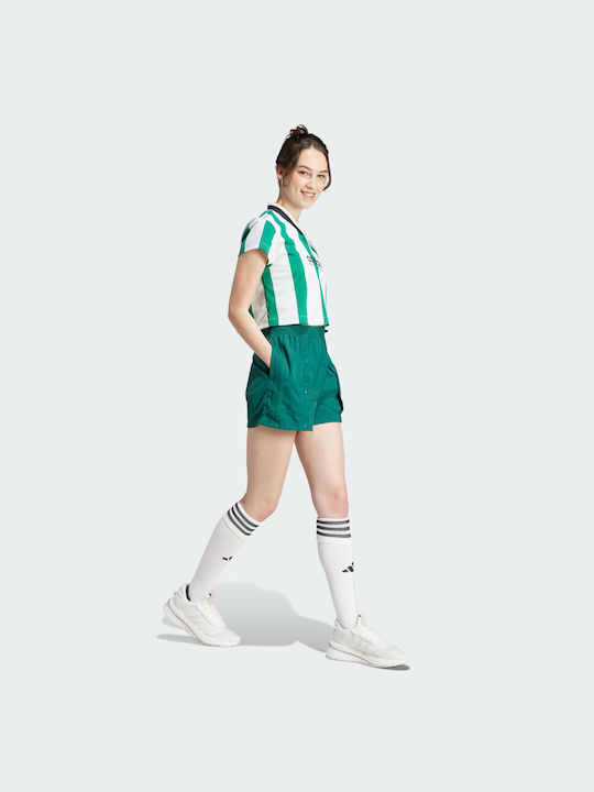 Adidas Femei Talie înaltă Pantaloni scurți Pantaloni scurți Verde