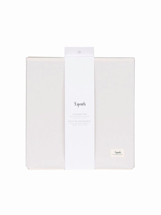 3 Sprouts Kinder Aufbewahrungskorb Faltbar aus Stoff Beige 33x33x33cm 1Stück