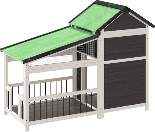 vidaXL Dog House Large Wooden Outdoor Gray 143x60.5x109cm
