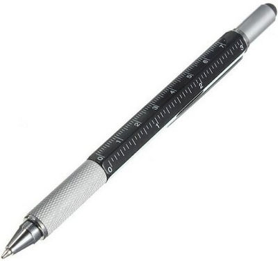 Kikkerland Multi Tool 4342 Pen Ballpoint with Black Ink 4-in-1 Black