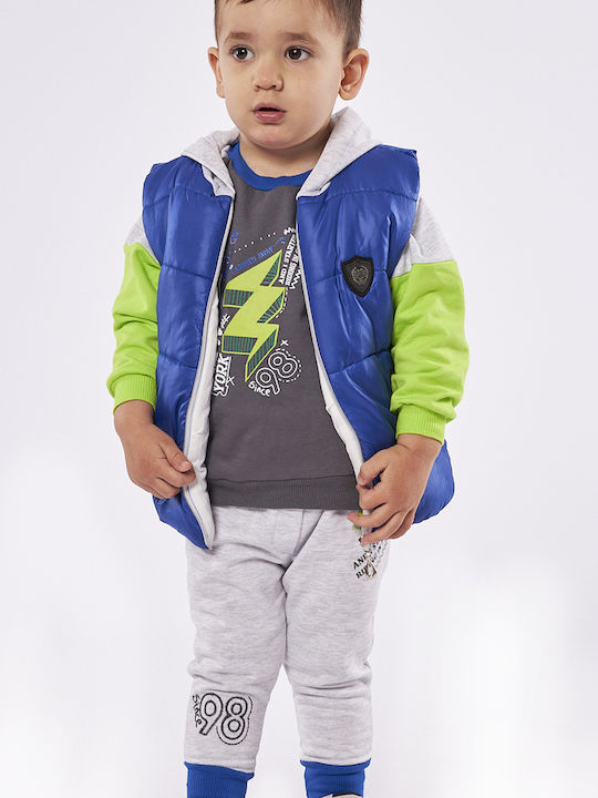 Hashtag Kids Set with Pants & Jacket Winter 3pcs Blue