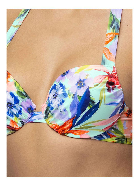 Padded Triangle Bikini Top Multicolour Floral