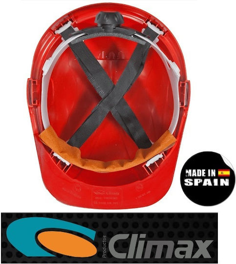 Climax Tirreno TXR Каска Строителна площадка Червен