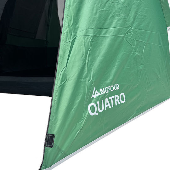 Bigfour Quatro Camping Tent Tunnel Green with Double Cloth 3 Seasons for 4 People 220x240x180cm