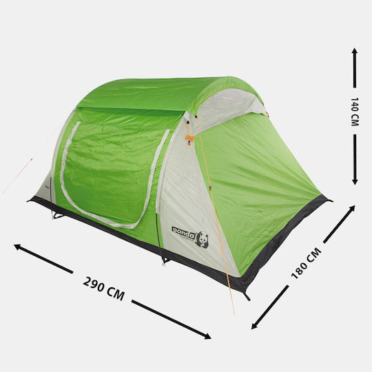Panda Tunel Cort De Camping De Vară Pentru 4 Persoane Cort Tunel De Cățărare Verde Impermeabil 600mm 290x180x140cm