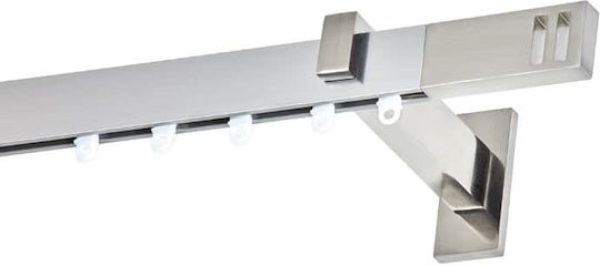 Anartisi Astoria Einweg Vorhangschiene in Silber Farbe 400εκ. Anartisi Astoria Einweg Vorhangschiene in Silber Farbe 400εκ.
