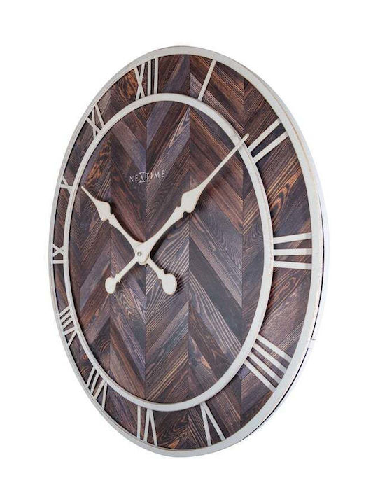 Nextime Silent Antique Wall Clock Wooden Brown Ø58cm