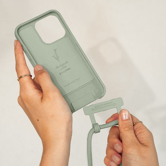 Woodcessories Back Cover with Strap Green (iPhone 14 Pro Max)