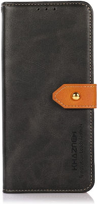 Khazneh Leather Leather Wallet Black (Galaxy A13 5G)