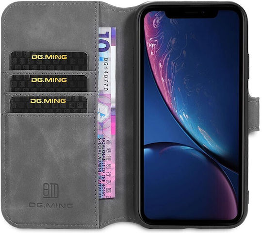 DG.MING Retro Wallet Synthetic Leather Gray (iPhone 11)