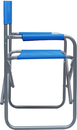vidaXL Καρέκλα Σκηνοθέτη Παραλίας Μπλε 48x57x79εκ. Σετ 2τμχ