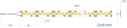 Cubalux LED Strip 24V Natural White Light 5m