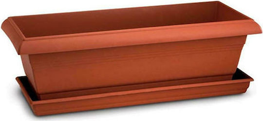 Atmosphera Festone Ζαρντινιέρα Πλαστική Τερακότα 50x20x16εκ.