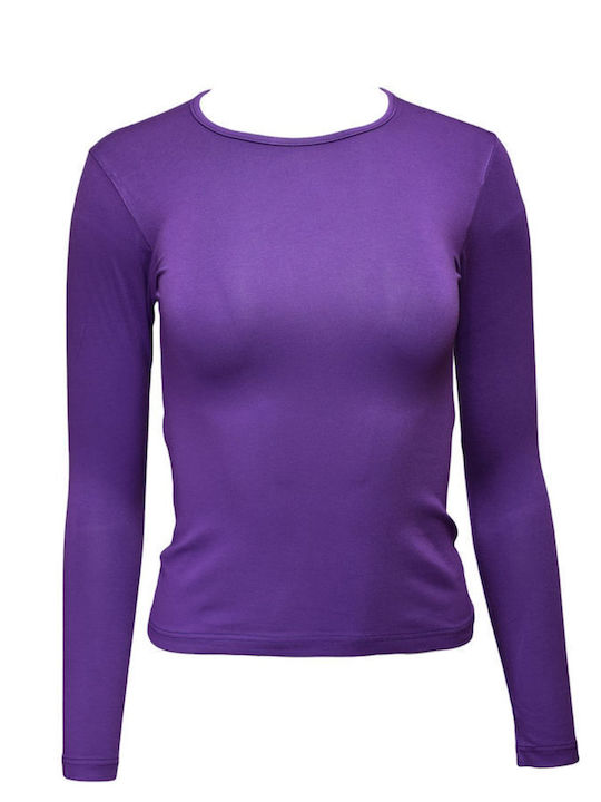 Apple Boxer Women's Blouse Long Sleeve Purple