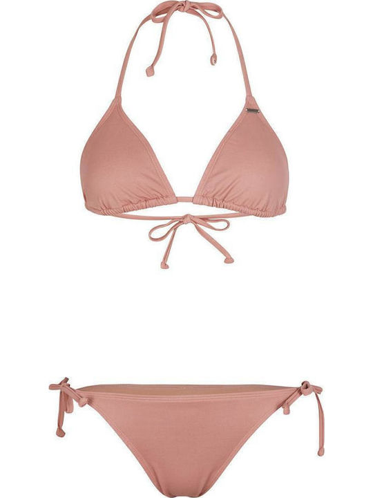 Bikini Set Triangle Top & Slip Bottom Pink