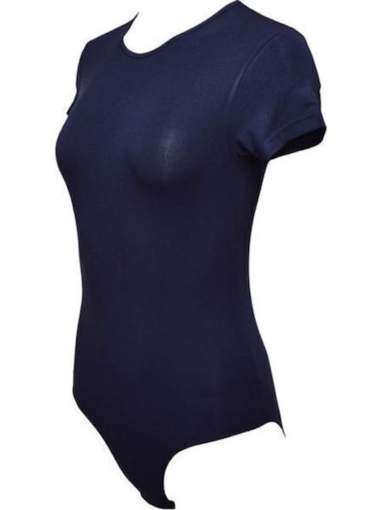 Short Sleeve Bodysuit Navy Blue