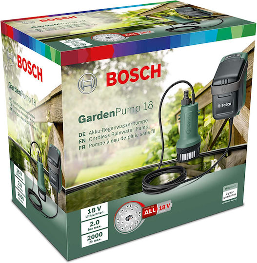 Bosch Gardenpump 18 Αντλία Ακαθάρτων / Λυμάτων 18V 06008C4201