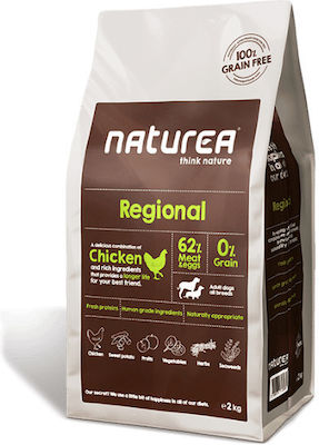 Naturea Regional 2kg Ξηρά Τροφή χωρίς Σιτηρά για Ενήλικους Σκύλους με Κοτόπουλο