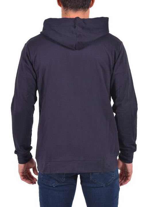 Dors Men's Sweatshirt Jacket with Hood and Pockets Blue