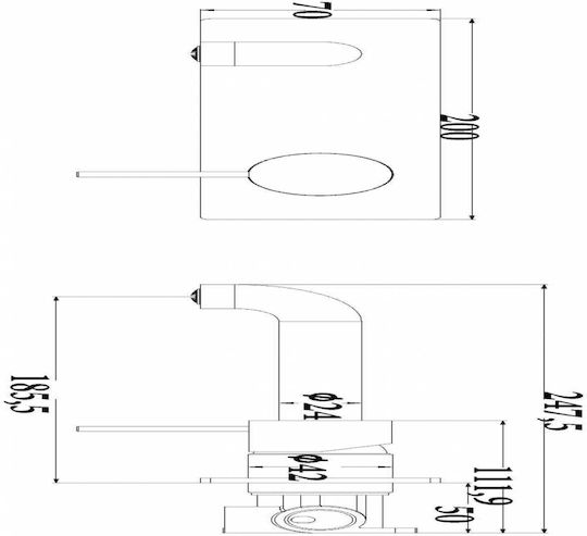 Sparke Musa 07 Built-in Faucet Mixer for for Bathroom Sink 1 Exit Black Sparke Musa 07 Built-in Faucet Mixer for for Bathroom Sink 1 Exit Black