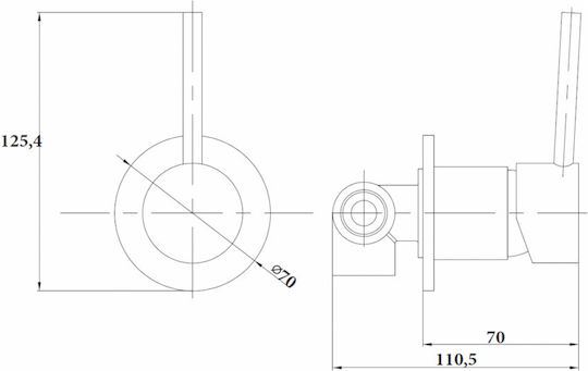 Sparke Built-in Faucet Mixer for Shower 1 Exit Silver Sparke Built-in Faucet Mixer for Shower 1 Exit Silver