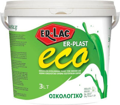 ER-LAC ER-Plast Eco Plastic Ecological Paint for Interior Use White 750ml