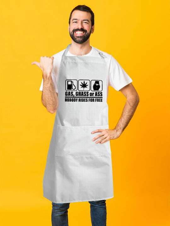 Koupakoupa Șorț de Bucătărie Albă KP_8912_APRON-BBQ-ADULT 1buc