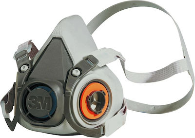 3M Mask Half Face με Φίλτρα Προστασίας 2128 (P2R) 6300 Gray