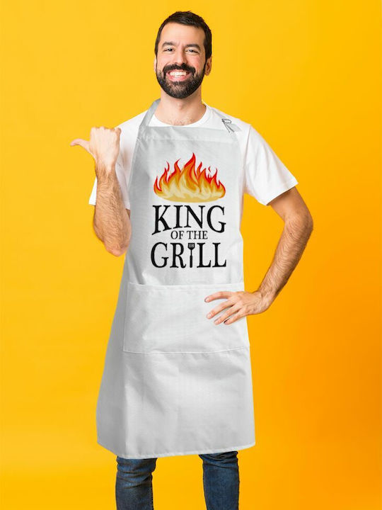 Koupakoupa Șorț de Bucătărie Albă KP_6992_APRON-BBQ-ADULT 1buc