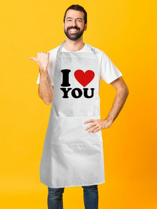 Koupakoupa Șorț de Bucătărie Albă KP_9359_APRON-BBQ-ADULT 1buc