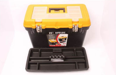 Asrin Hand Toolbox Plastic with Tray Organiser W57xD31.5xH37.5cm ASR-2022