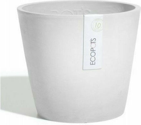 Ecopots Morinda Plant Pot Plastic White Ecopots Morinda Plant Pot Plastic White