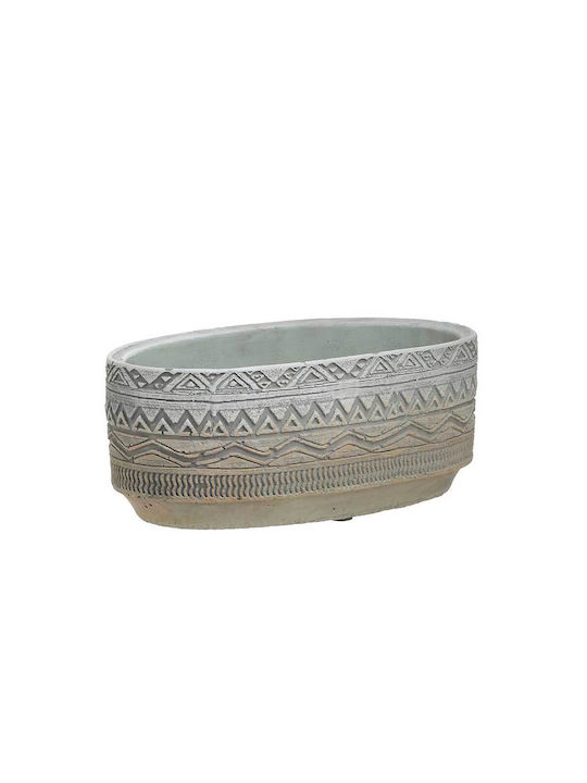 Inart Übertopf Beton Gray 25x15x11εκ.