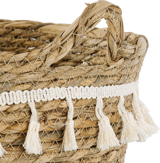 GloboStar Santorini Κασπώ Macrame Μπεζ με Βάση 20x20x20εκ.