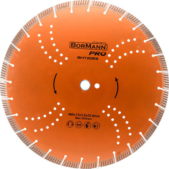 Bormann Pro BHT2069 Clean Cut Cutting Disc Construction Materials Hole Diameter 400mm 1pcs