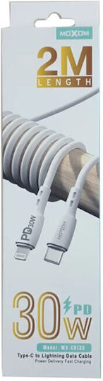 Moxom MX-CB133 USB-C to Lightning Cable 30W Λευκό 2m
