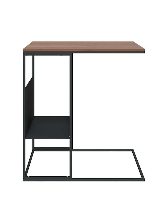 Rectangular Side Table Wooden Black 55x36x59.5 cm