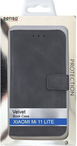 Senso Velvet Book Δερματίνης Μαύρο (Redmi Note 12 Pro+)